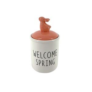 Bunny Ceramic Canister With Bunny Lid